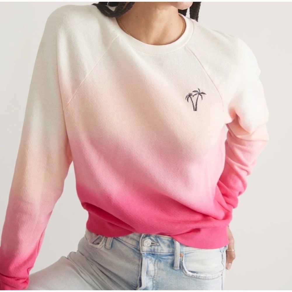 Marine Layer Ombré Pink Vintage Terry Sweatshirt Size Small
